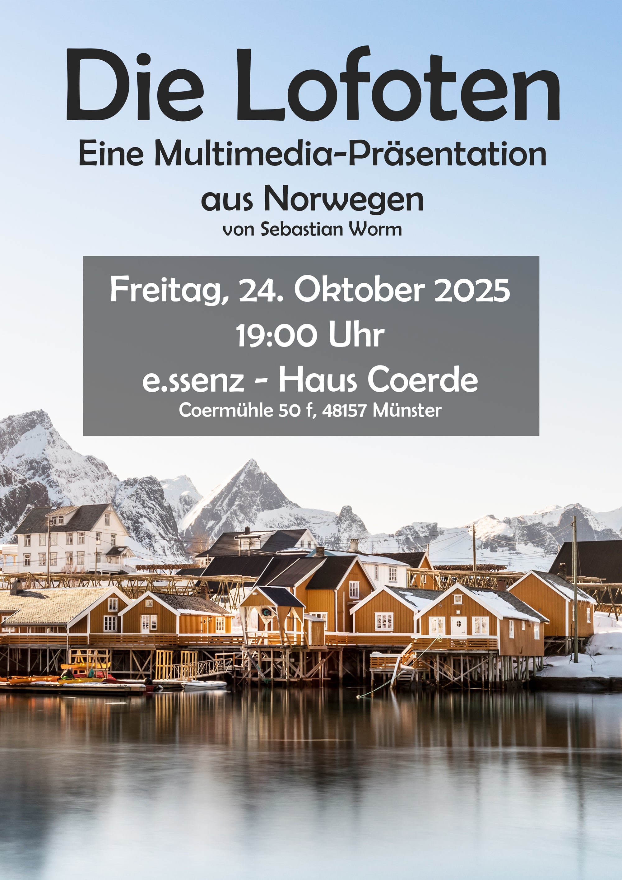 Die Lofoten | 24.10.25 - 19 Uhr | Multimediale Präsentation mit 3 Gängen